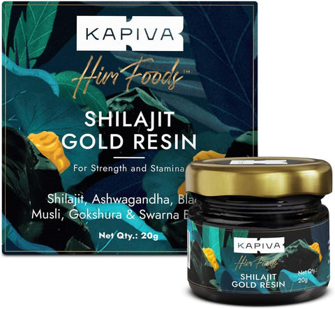 Kapiva Shilajit Gold Resin - 100% Ayurvedic Herbal Supplement - 20g