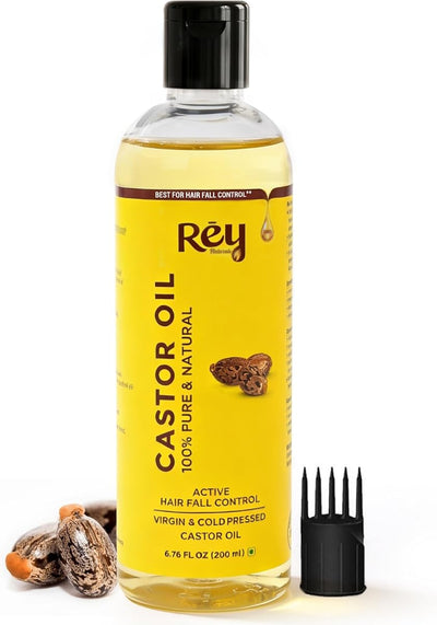 ReyNaturals Cold Pressed Castor Oil for Hair & Skin - 200ml