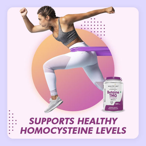 HealthyHey Betaine Trimethylglycine (TMG) - 120 Vegetable Capsules - Image 3