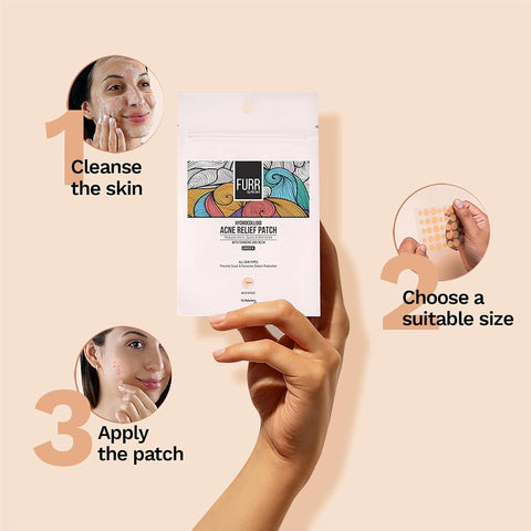 Pee Safe FURR Hydrocolloid Acne Relief Patches, Ayurvedic Ingredients, 12 Patches - Image 3