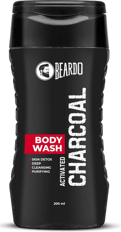 Beardo Charcoal Body Wash - Activated Charcoal Formula - 200ml