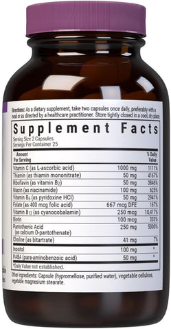 BlueBonnet Nutrition Stress B Complex Vitamins with Vitamin C, 50 Vegetable Capsules - Image 2