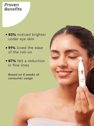 Pilgrim Squalane Under Eye Roll-On Serum with Phyto-Retinol & Caffeine - 15ml - Image 5