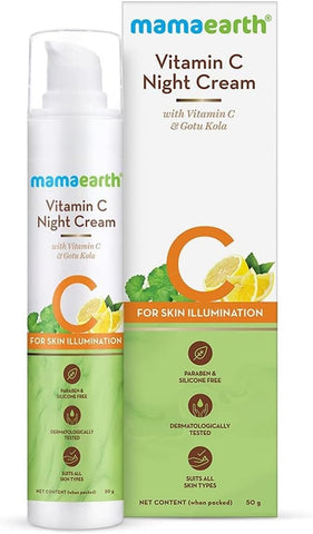 Mamaearth Vitamin C Night Cream with Gotu Kola - 50g