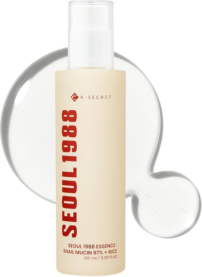 K-SECRET SEOUL 1988 Snail Mucin 97% Essence - Lightweight Facial Serum, 100ml