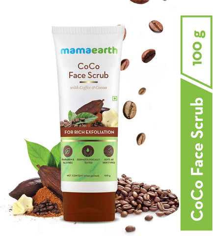 Mamaearth CoCo Face Scrub with Coffee & Cocoa - 100g - Image 2