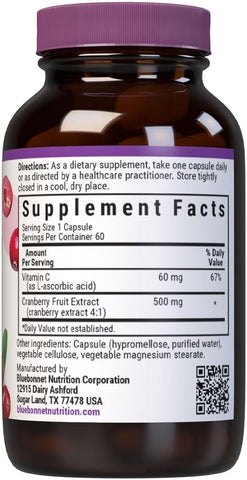 BlueBonnet Cranberry Fruit Extract Capsules - Vegan, Non-GMO, 60 Servings - Image 2