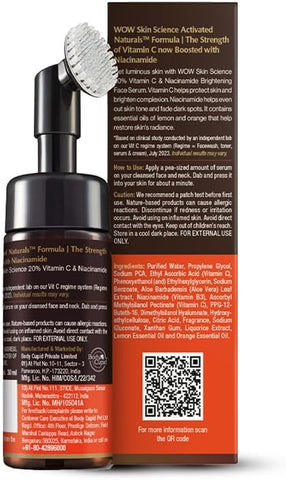 Wow Skin Science Vitamin C Foaming Face Wash with Brush - 150ml - Image 7