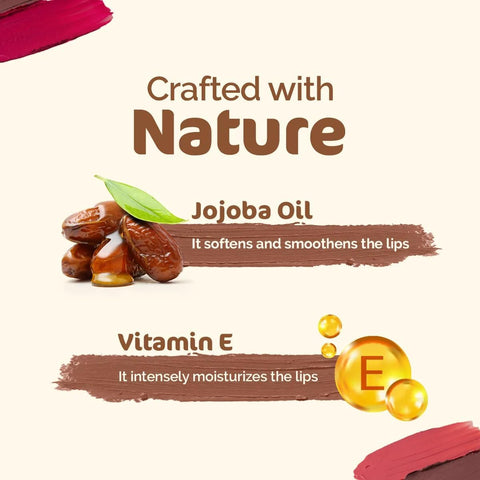 Mamaearth Soft Matte Lipstick with Jojoba & Vitamin E - Ruby Red 3.5g - Image 4