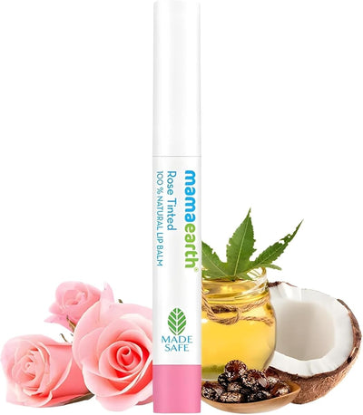 Mamaearth Rose Tinted Natural Lip Balm with Rose & Castor Oil - 2g
