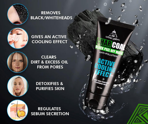 Urban Gabru Charcoal Peel Off Mask with Activated Bamboo Charcoal - 120g - Image 4