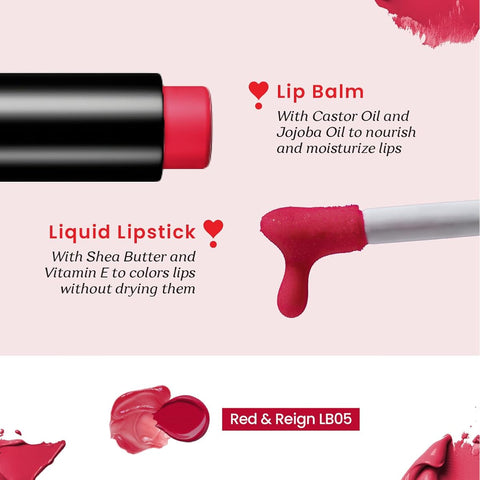 Color Cupid Redreign LB5 Lip Balm + Liquid Lipstick Duo - Image 3