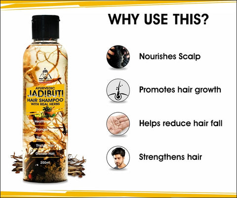 Urban Gabru Ayurvedic Jadibuti Hair Shampoo with Natural Herbs - 200ml - Image 3