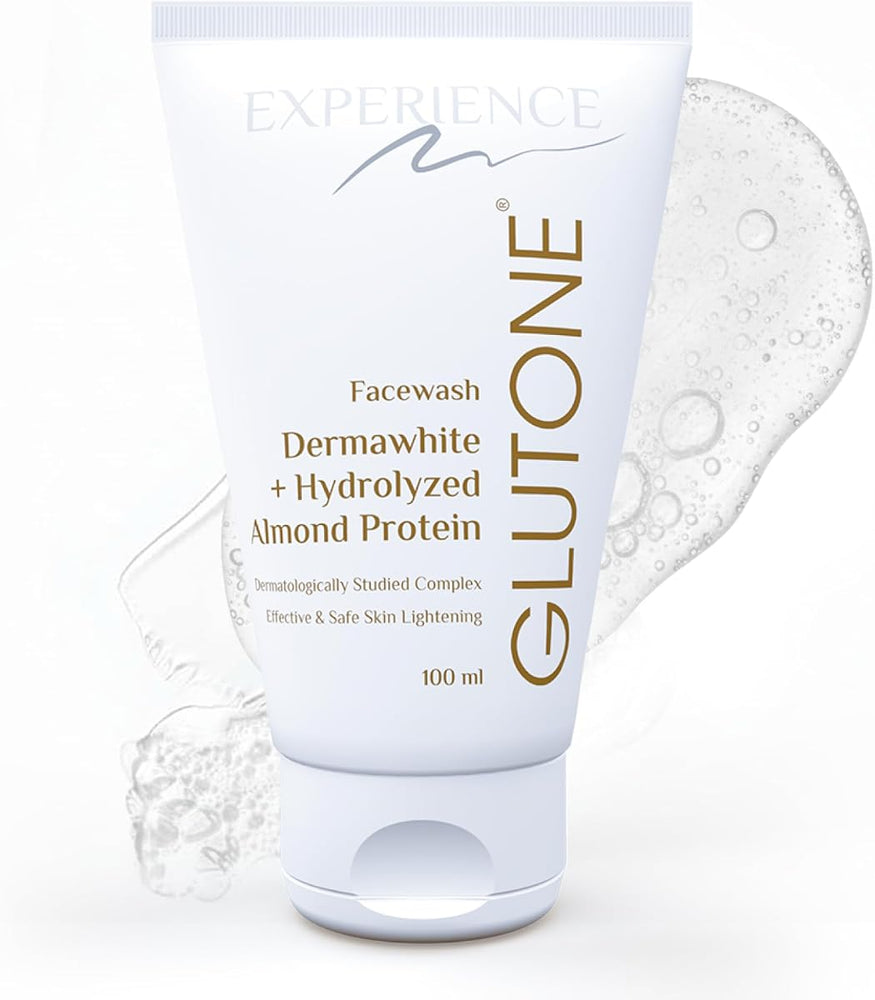 Glutone Face Cleanser with DermaWhite & Hydrolyzed Almond Protein - 100 ml