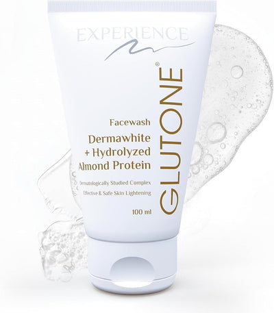 Glutone Face Cleanser with DermaWhite & Hydrolyzed Almond Protein - 100 ml