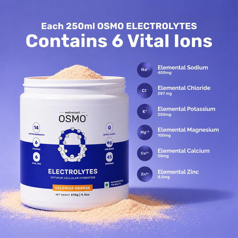 Wellcore OSMO Electrolyte Hydration Blend - Valencia Orange, 270g - Image 2