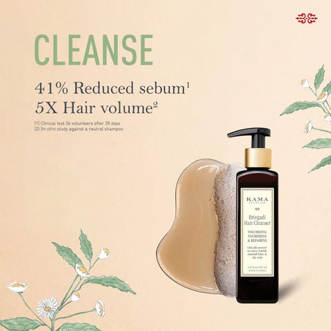 Kama Ayurveda Bringadi Hair Cleanser - Sulphate-Free, Ayurvedic Formula - 200ml - Image 2