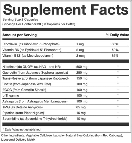 Perpetua NAD+ Liposomal Anti-Aging Supplement - 60 Capsules - Image 2