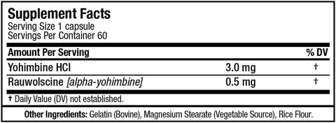 Allmax Nutrition Yohimbine HCl + Rauwolscine Capsules - 60 Count, 3.0mg - Image 5