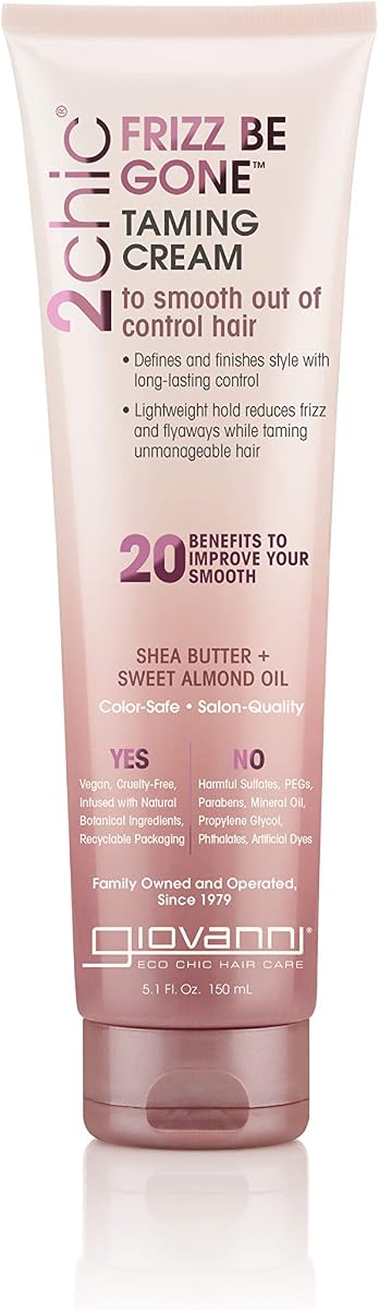 Giovanni 2Chic Frizz Be Gone Taming Cream with Shea Butter & Almond Oil - 5.1oz