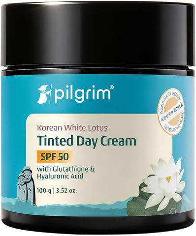 Pilgrim Korean White Lotus Tinted Day Cream SPF 50 - 100g