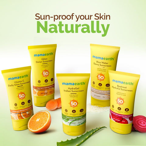 Mamaearth HydraGel Indian Sunscreen with SPF 50 & Aloe Vera - 50g - Image 5