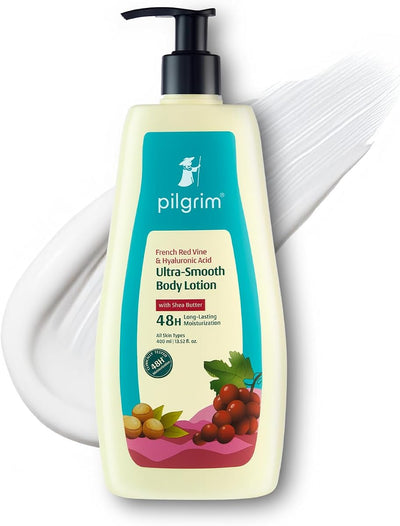 Pilgrim Body Lotion - French Red Vine & Hyaluronic Acid, 400ml