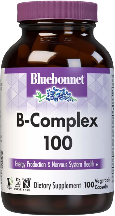 BlueBonnet B Complex - Full Spectrum B Vitamins, Vegan, 100 Capsules