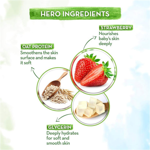 Mamaearth Super Strawberry Body Wash for Kids - with Strawberry & Oat Protein, 300 ml - Image 4