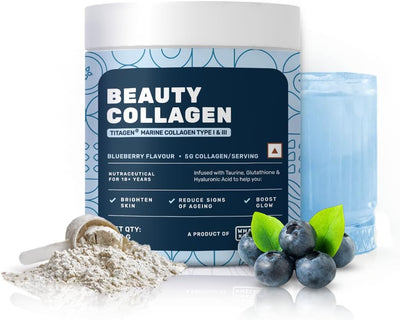 What's Up Beauty Collagen Powder - Blueberry Flavour, 200g