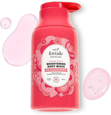 Foxtale Brightening Body Wash With Glycolic Acid & Niacinamide For Glowing Skin