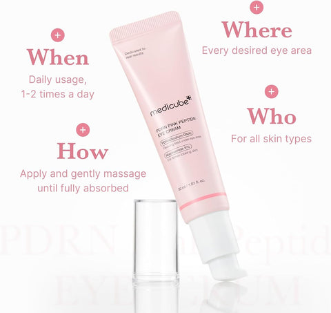 Medicube PDRN Pink Peptide Eye Serum - Niacinamide & Retinol 30ml - Image 6