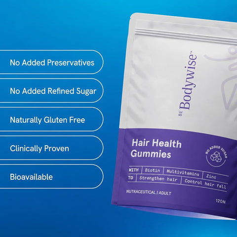 Be Bodywise Biotin Hair Gummies - With Multivitamins, Zinc, No Added Sugar, 120 Day Pack - Image 8