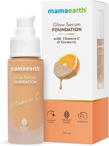 Mamaearth Glow Serum Foundation with Vitamin C - 05 Beige, 30 ml - Image 5