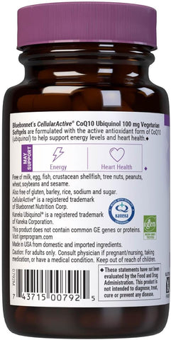 BlueBonnet Ubiquinol - Active CoQ10, 100mg, 30 Vegetarian Softgels - Image 3