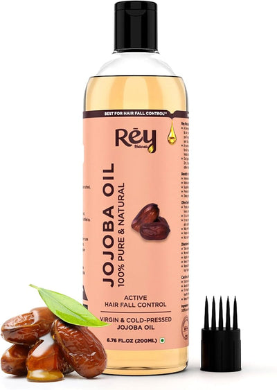 ReyNaturals Cold Pressed Jojoba Oil for Hair Growth - 200 ml