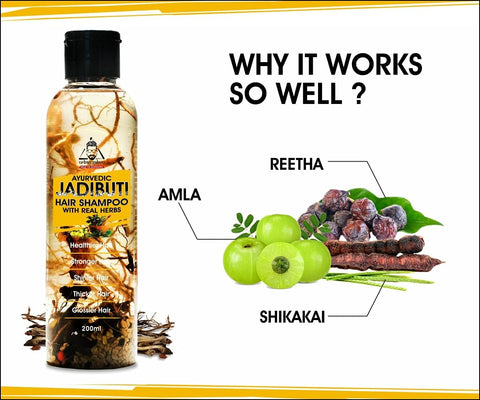Urban Gabru Ayurvedic Jadibuti Hair Shampoo with Natural Herbs - 200ml - Image 4