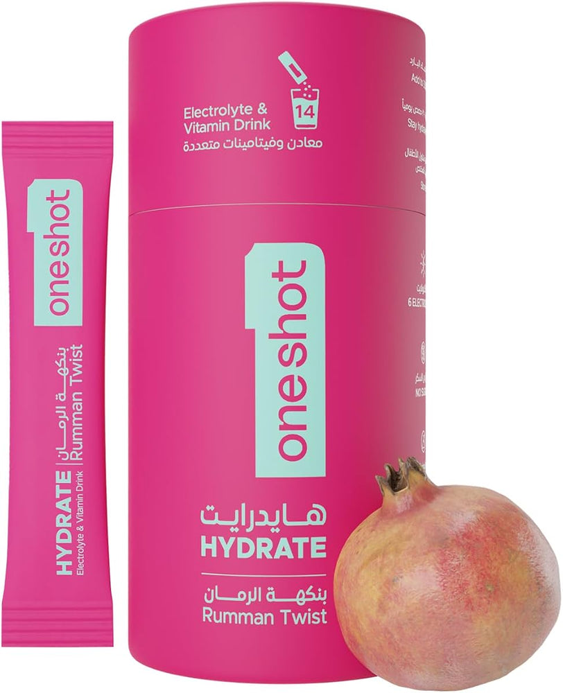 OneShot Hydrate Rumman Twist - No Sugar, 14 Sticks