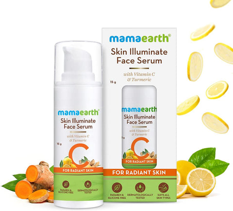 Mamaearth Skin Illuminate Face Serum with Vitamin C & Turmeric - 15g - Image 2