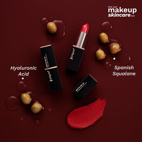Pilgrim Bullet Lipstick Untamed Red - Matte Finish SPF 30, Squalane-Infused, 4.2g - Image 5
