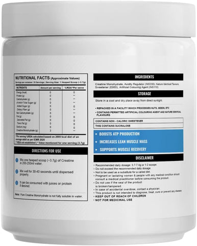 Wellcore Creatine Monohydrate - Micronised Powder, Tropical Tango, 122g - Image 2