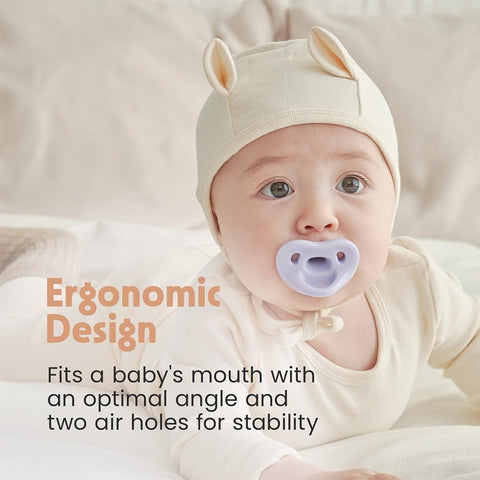 Moyuum All-Silicone Macaron Pacifier with Protective Stage 3 (6 months and older) Case Sage