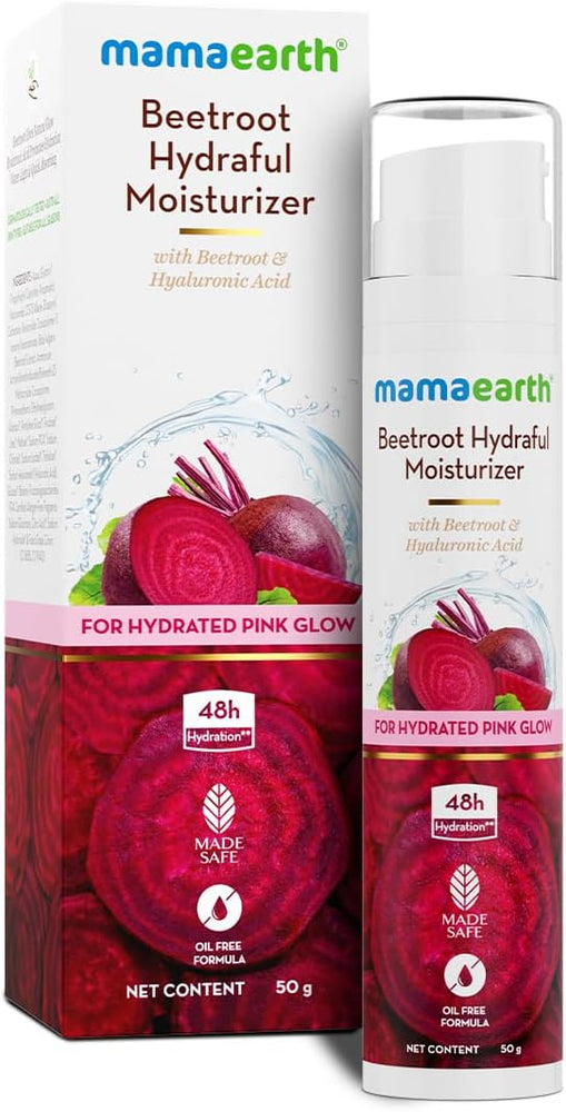 Mamaearth Beetroot Hydraful Moisturizer - Face Lotion, Oil-Free, 50 ml