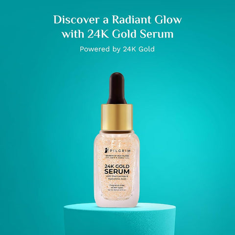 Pilgrim 24K Gold Face Serum with Niacinamide & Hyaluronic Acid - 20ml - Image 2