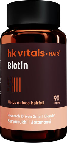 HK Vitals Biotin Tablets - Vitamin B7 Supplement for Hair, Skin & Nails, 90 Count