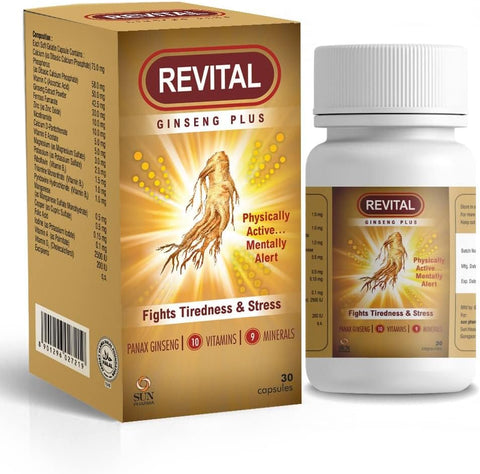 Revital Ginseng Plus Vitamins & Minerals Capsules - 30 Count - Image 3