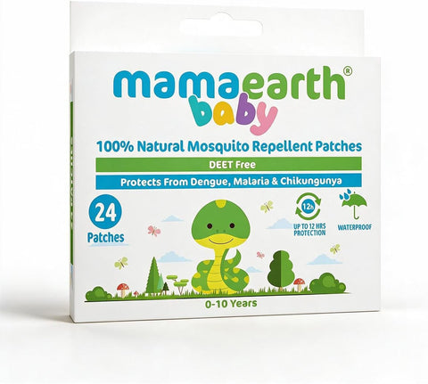 Mamaearth Natural Mosquito Repellent Patches - DEET-Free, Plant-Based - 24 Pcs