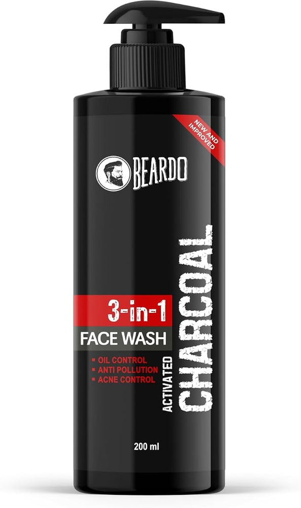 Beardo Activated Charcoal Face Wash - Deep Cleansing, 200ml
