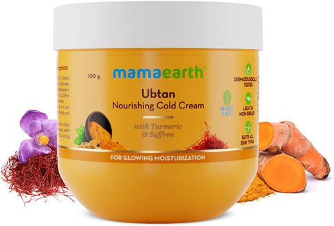Mamaearth Ubtan Nourishing Cold Cream with Turmeric & Saffron - 100g - Image 2