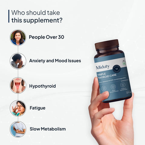 Miduty Triple Thyroid Care Supplement - 60 Capsules